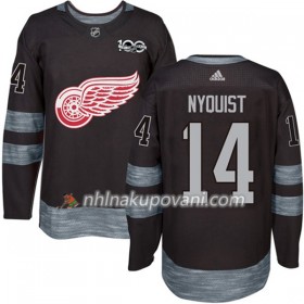 Detroit Red Wings Dresy Gustav Nyquist 14 1917-2017 100th Anniversary Adidas Černá Authentic - Pánské